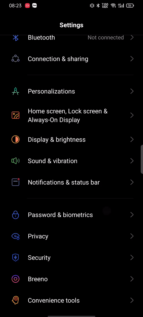 Android notification access settings